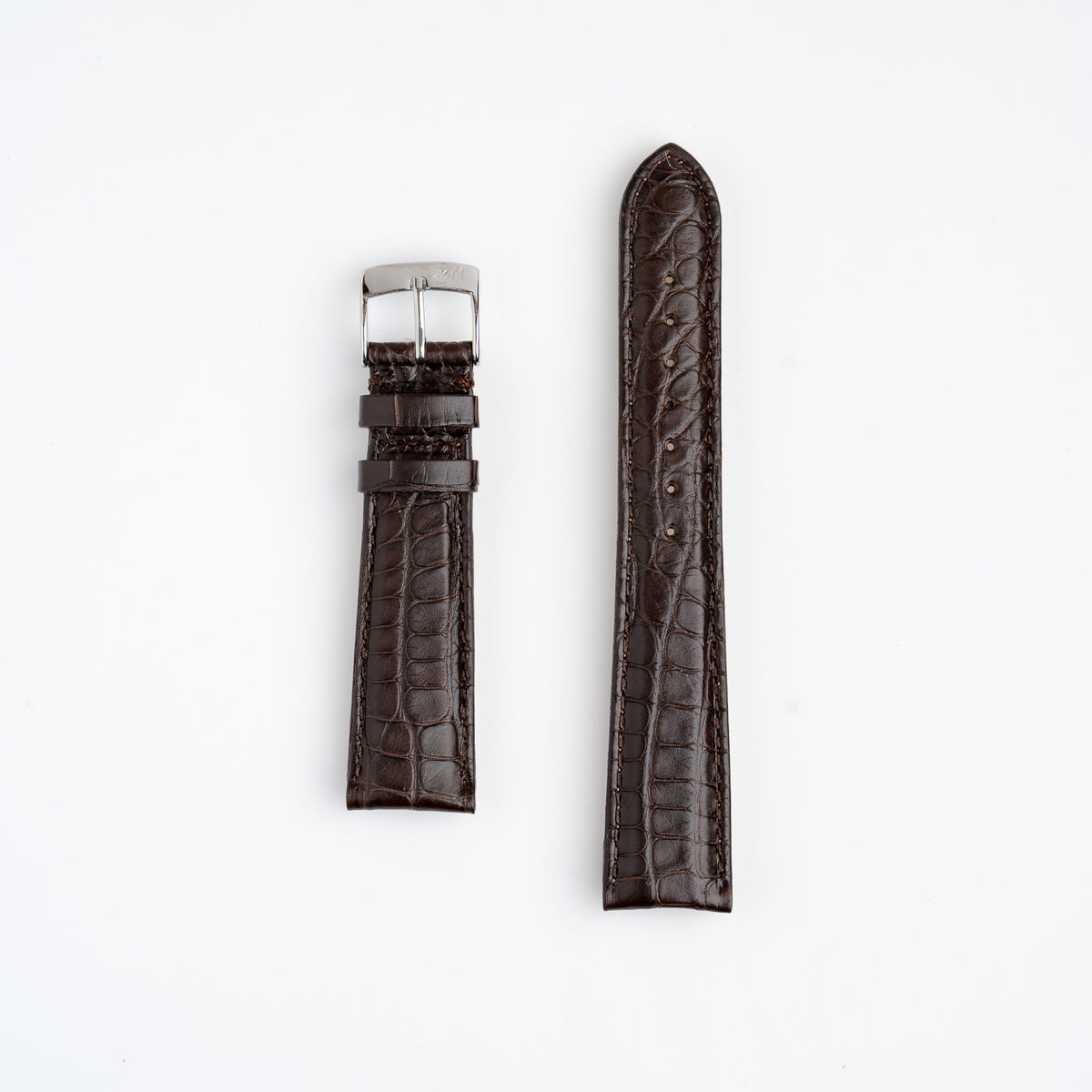 Amadeus Alligator Matt Brown Watch Strap
