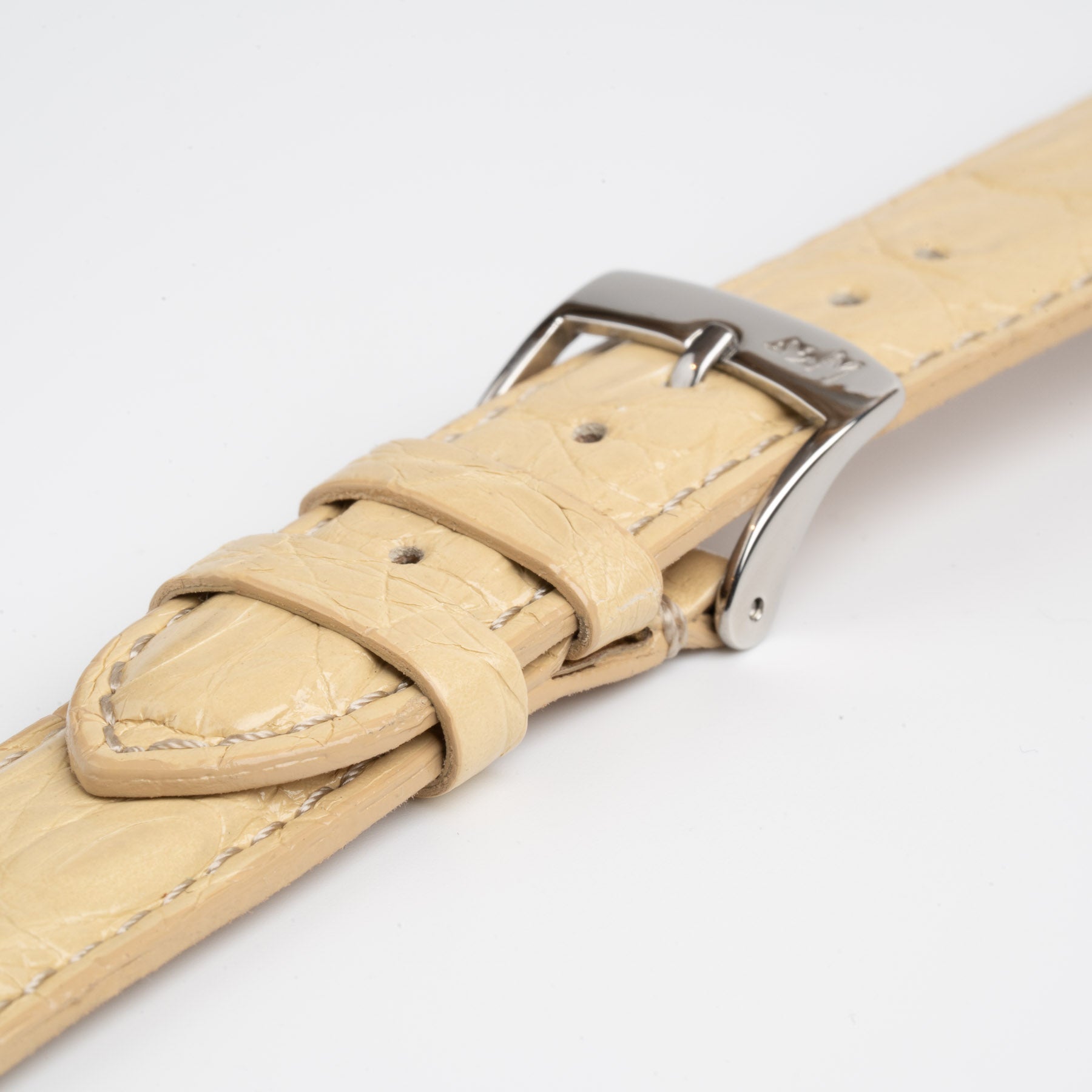 Amadeus Beige Crocodile Watch Strap