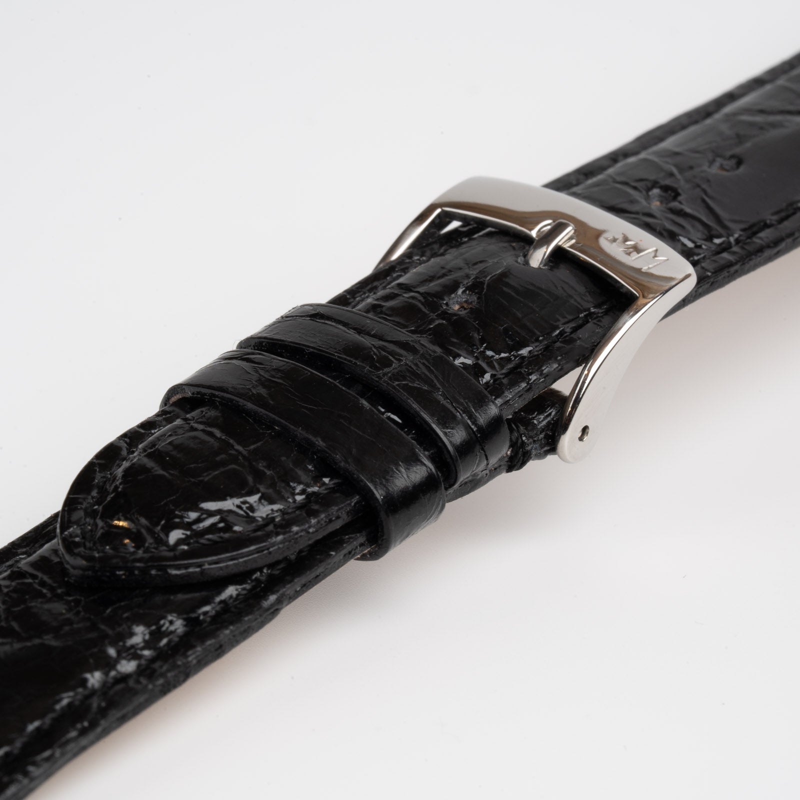 Amadeus Black Crocodile Watch Strap