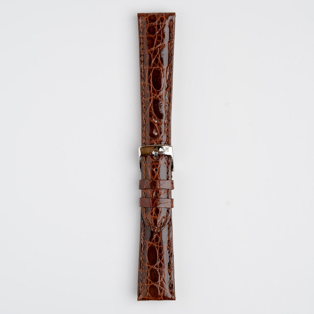 Amadeus Brown Crocodile Watch Strap, alternative view