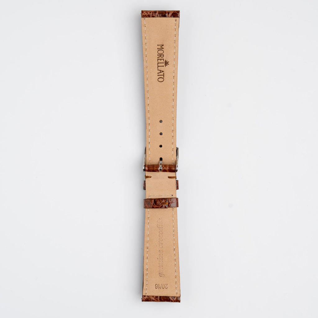 Amadeus Brown Crocodile Watch Strap, alternative view