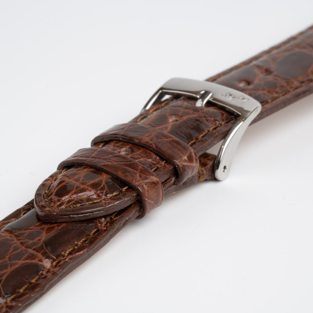 Amadeus Brown Crocodile Watch Strap, alternative view