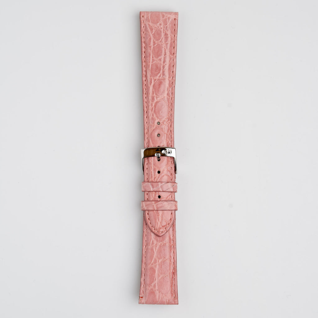 Amadeus Pink Crocodile Watch Strap, alternative view