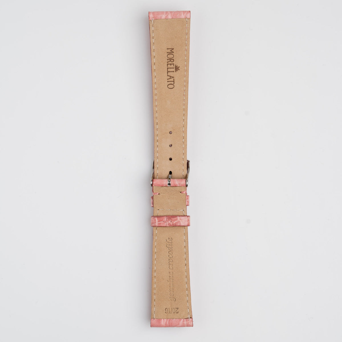 Amadeus Pink Crocodile Watch Strap, alternative view
