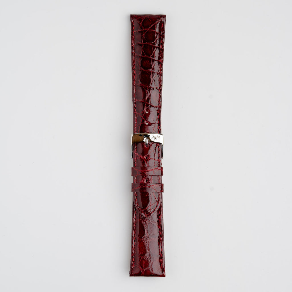 Amadeus Red Crocodile Watch Strap, alternative view