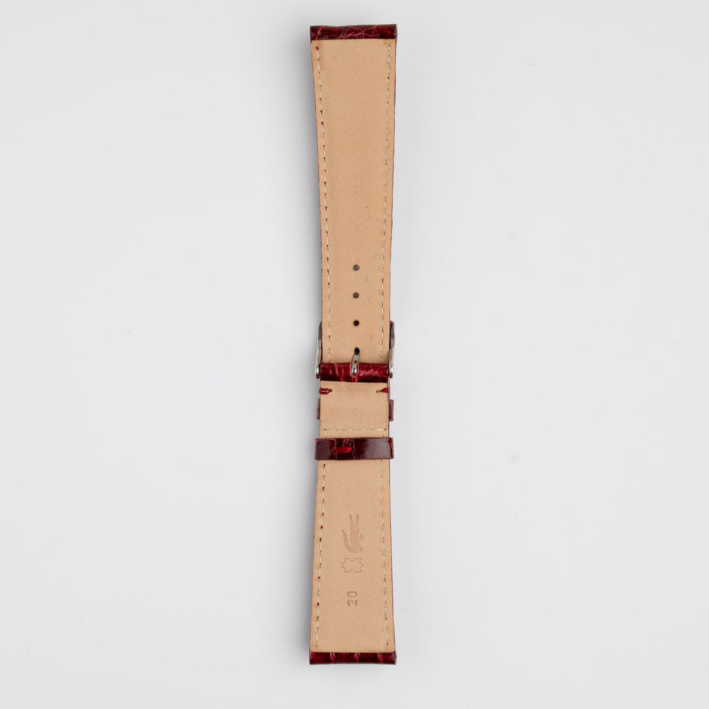 Amadeus Red Crocodile Watch Strap, alternative view