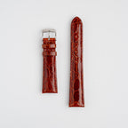 Amadeus Tan Crocodile Watch Strap, both pieces laid flat