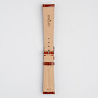 Amadeus Tan Crocodile Watch Strap, underside showing the lining