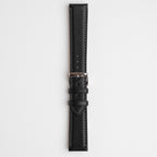 Boccaccio Black Watch Strap, buckled up, front view