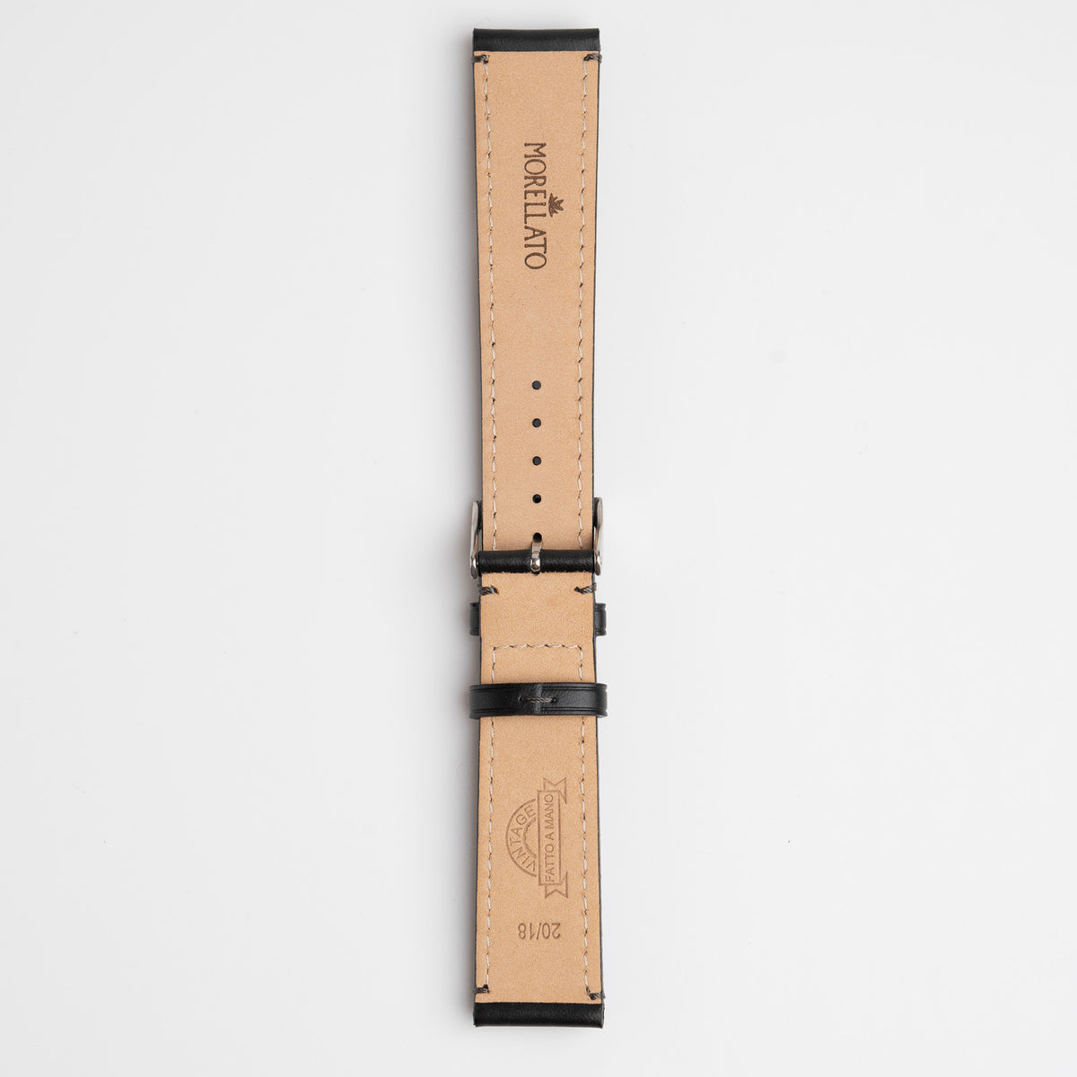 Boccaccio Black Watch Strap, underside showing the lining