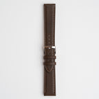 Boccaccio Brown Watch Strap, buckled up, front view