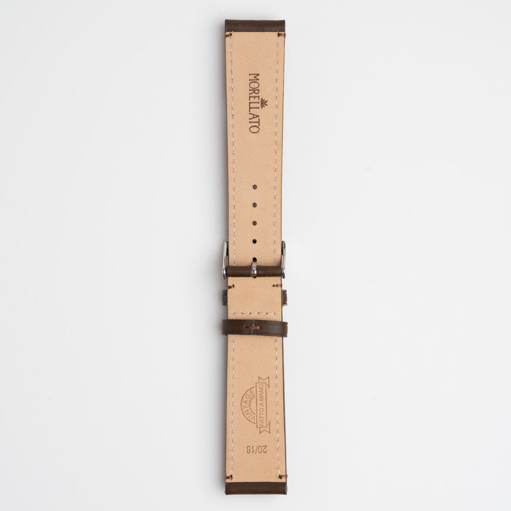 Boccaccio Brown Watch Strap, underside showing the lining