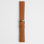 Boccaccio Tan Watch Strap, buckled up, front view