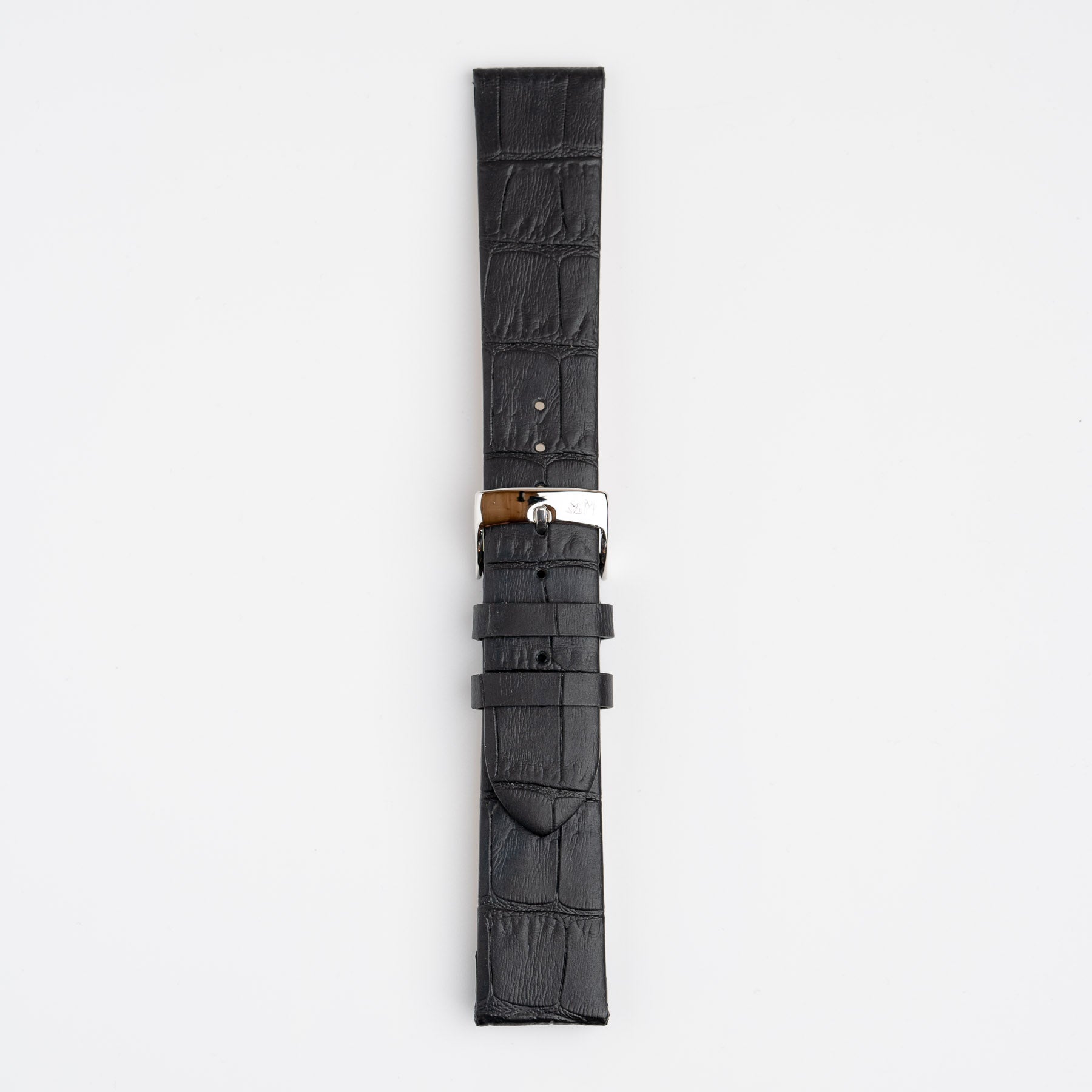 Clean Recycled Leather Black Watch Strap