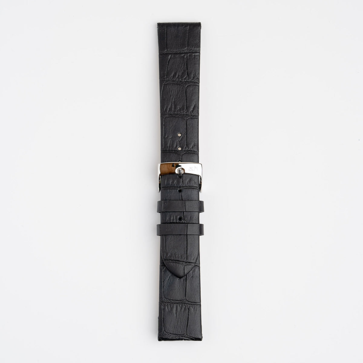 Clean Recycled Leather Black Watch Strap