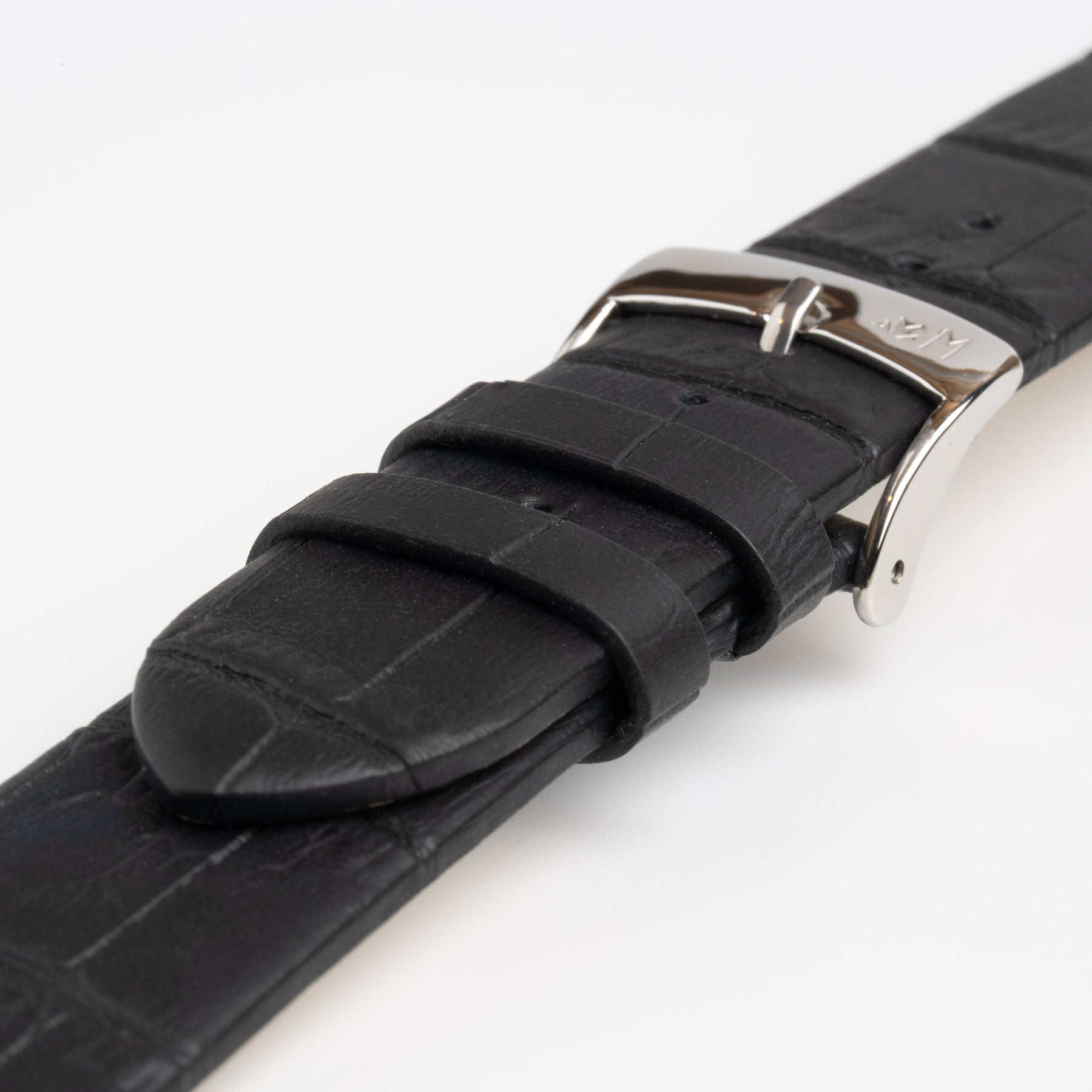 Clean Recycled Leather Black Watch Strap