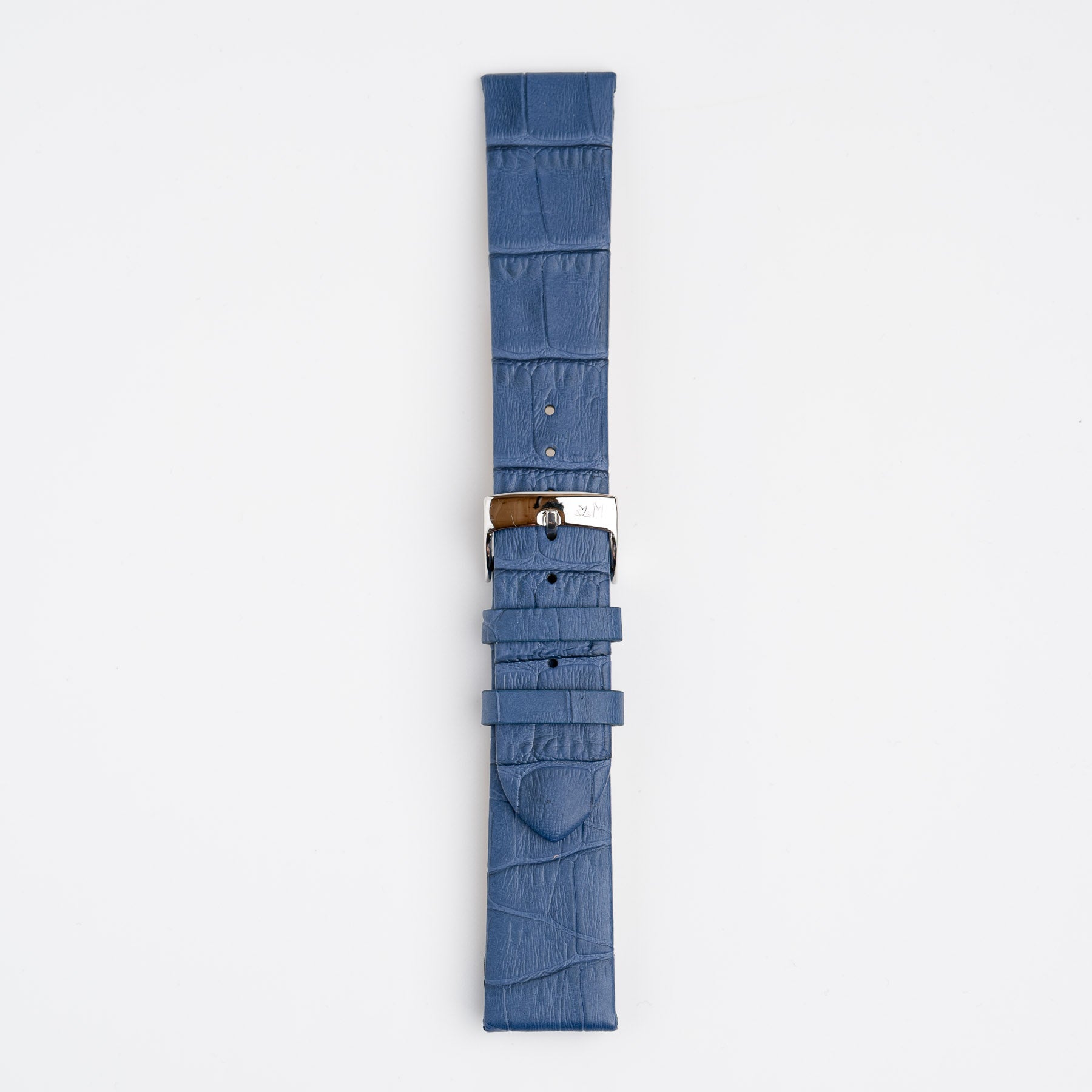 Clean Recycled Leather Blue Watch Strap