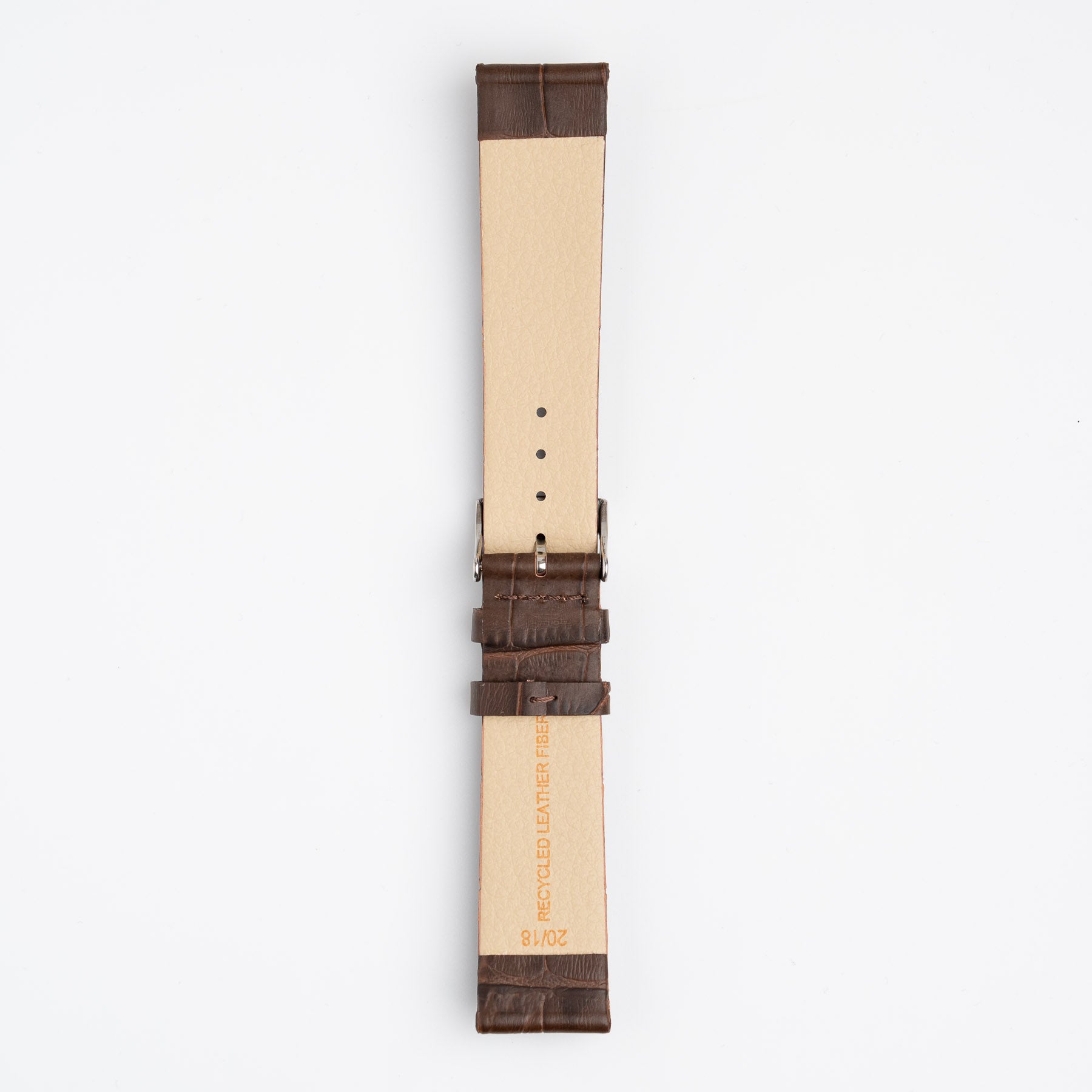 Clean Recycled Leather Brown Watch Strap