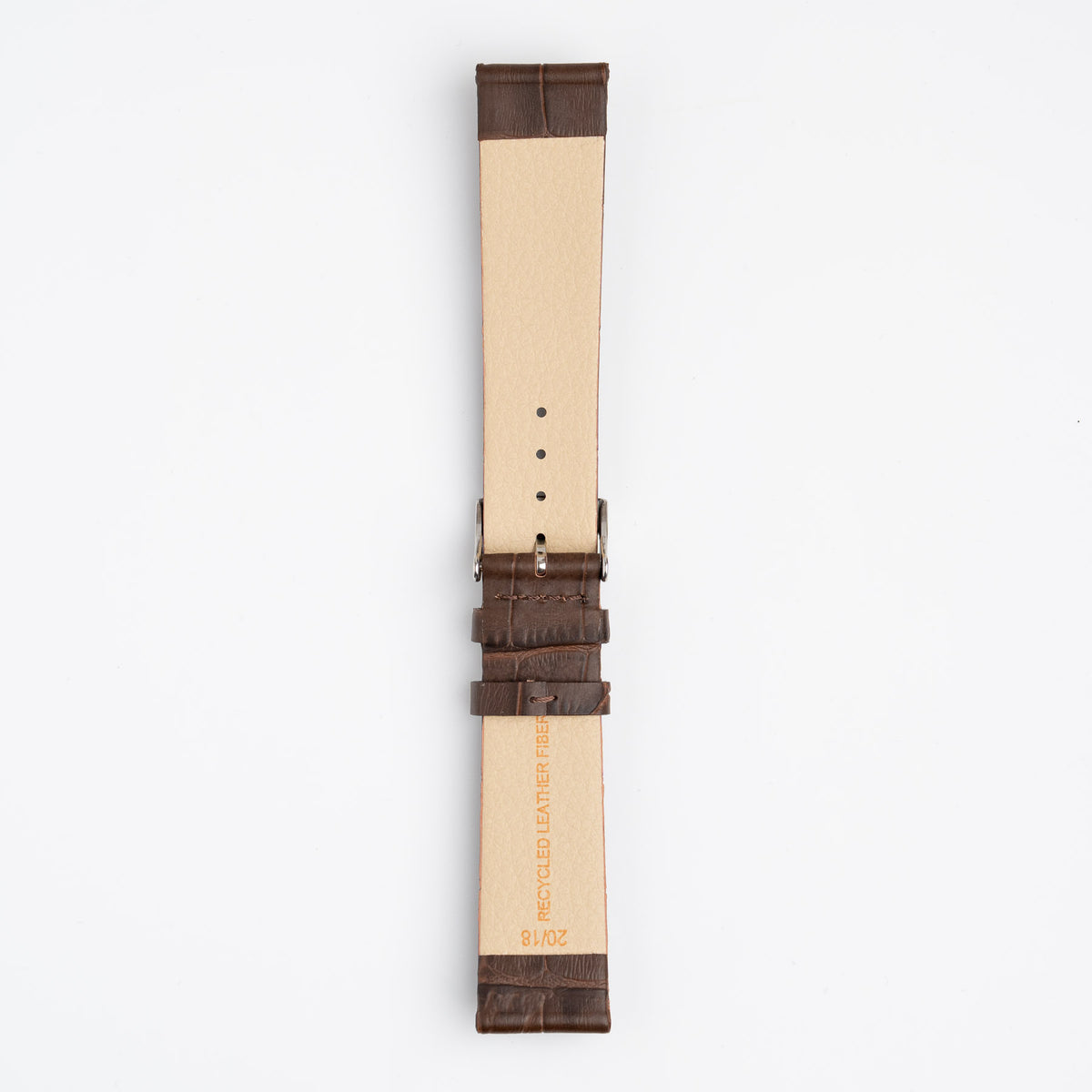 Clean Recycled Leather Brown Watch Strap
