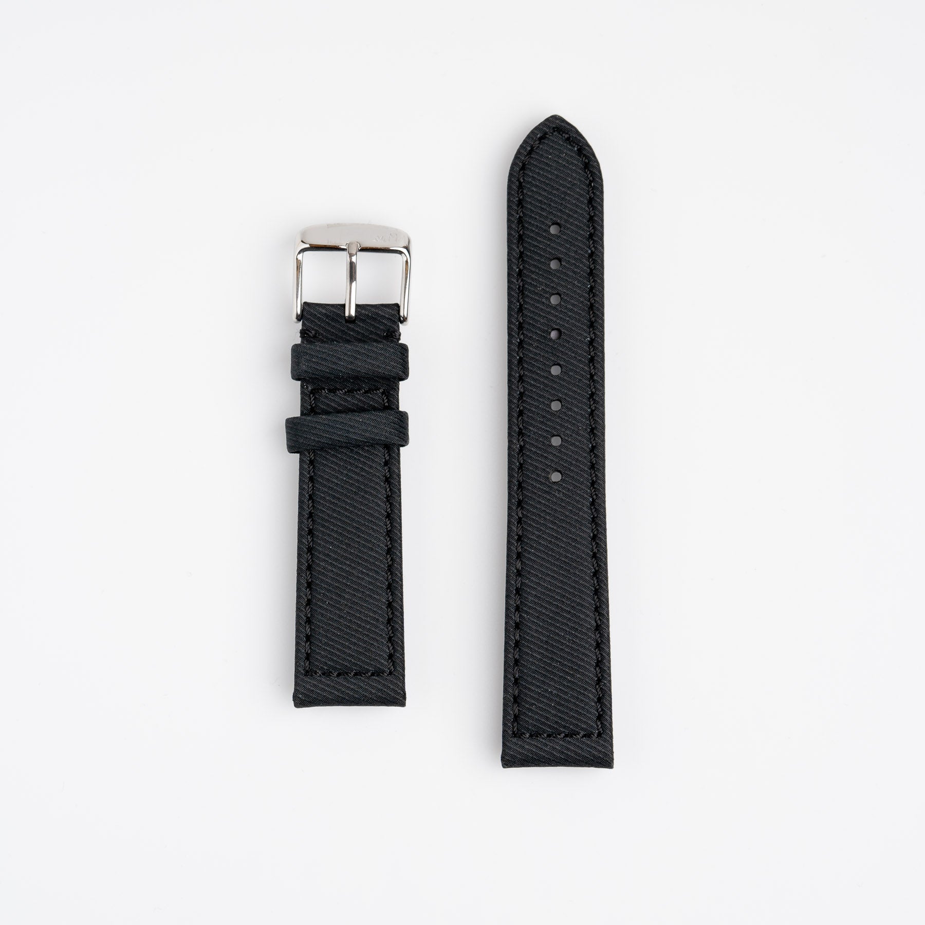Corfu Recycle Fabric Black Watch Strap