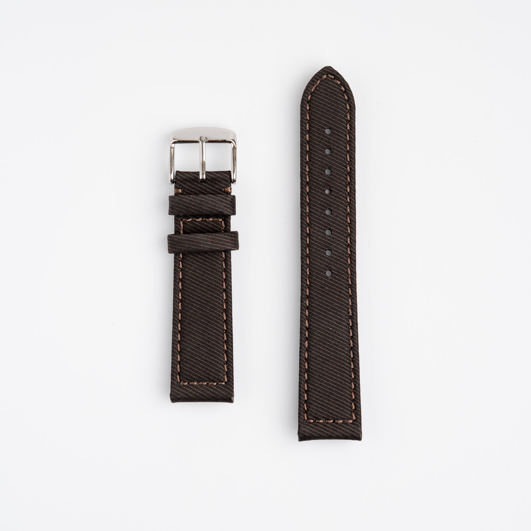 Corfu Recycle Fabric Brown Watch Strap
