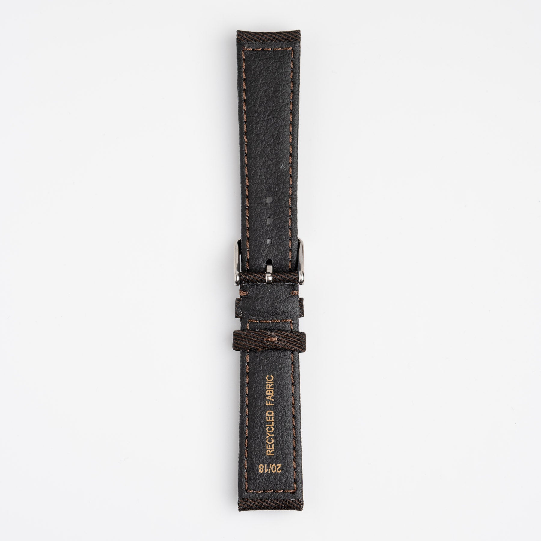 Corfu Recycle Fabric Brown Watch Strap