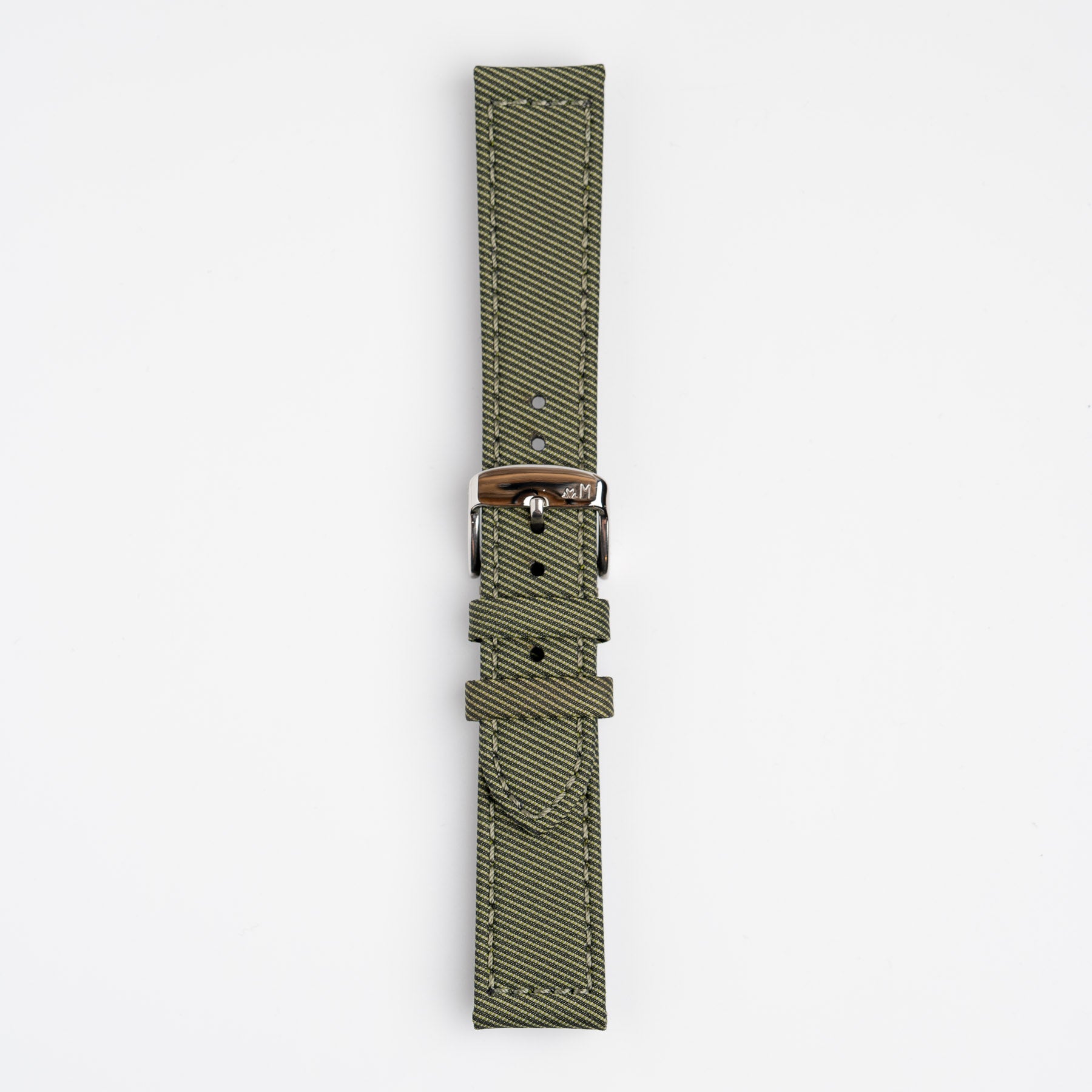 Corfu Recycle Fabric Green Watch Strap