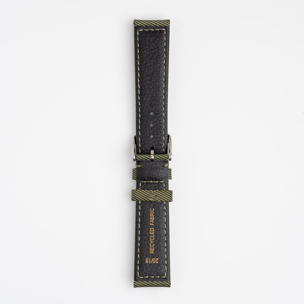 Corfu Recycle Fabric Green Watch Strap