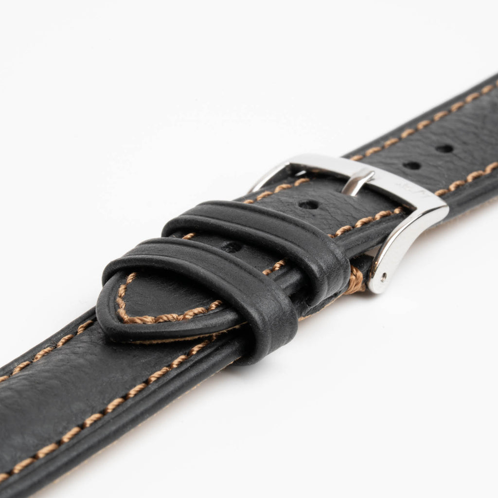 Derain Pull Up Black Watch Strap, underside showing the lining