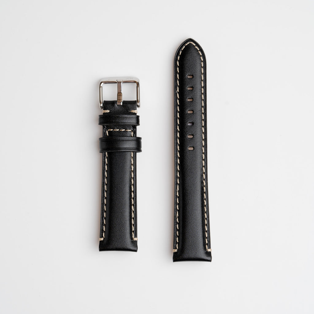 Giorgione Black Watch Strap, both pieces laid flat