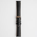 Giorgione Black Watch Strap, buckled up, front view