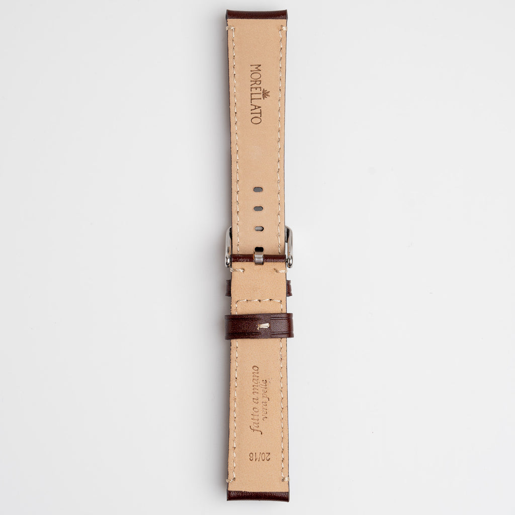 Giorgione Brown Watch Strap, underside showing the lining