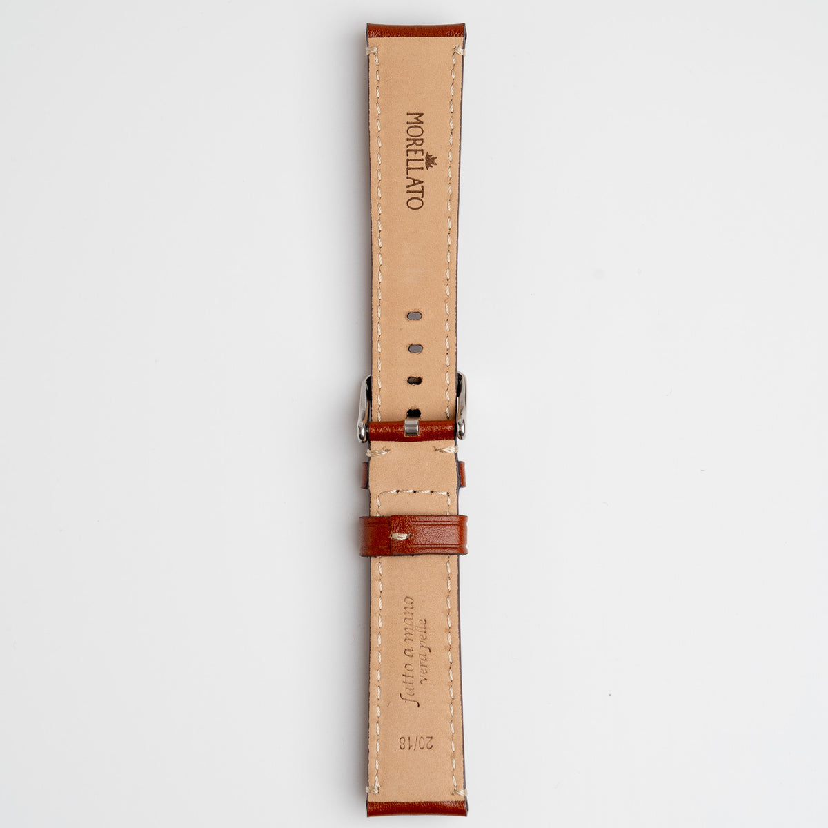 Giorgione Tan Watch Strap, underside showing the lining