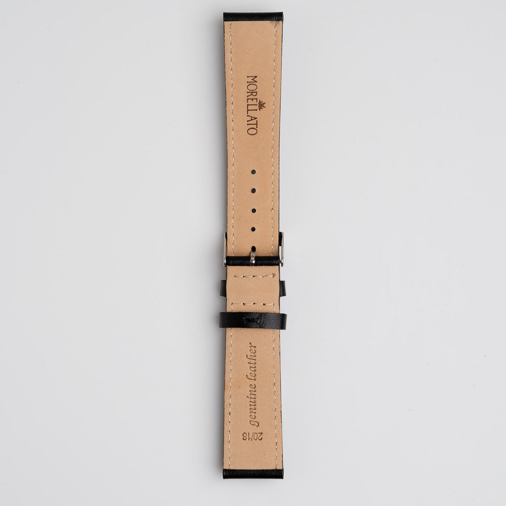 Grafic Black Watch Strap, underside showing the lining