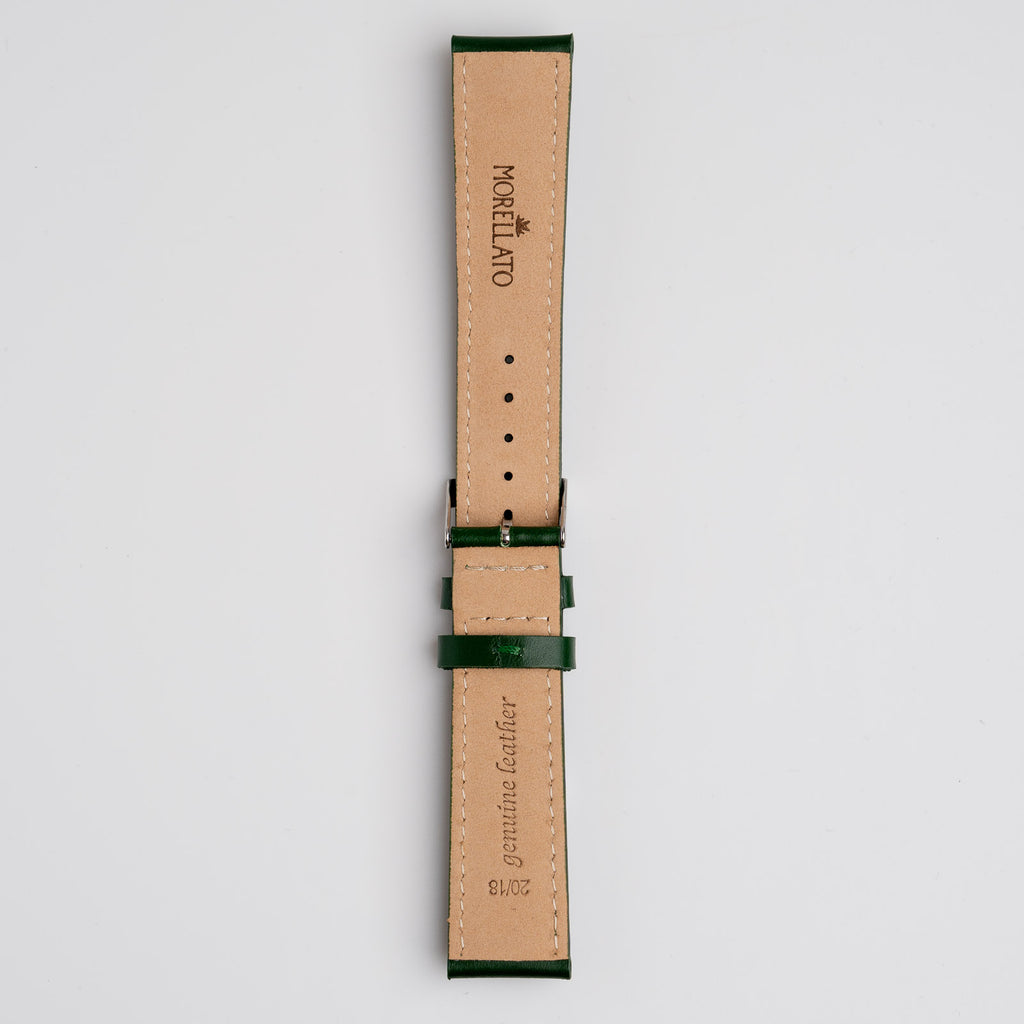 Grafic Green Watch Strap, underside showing the lining