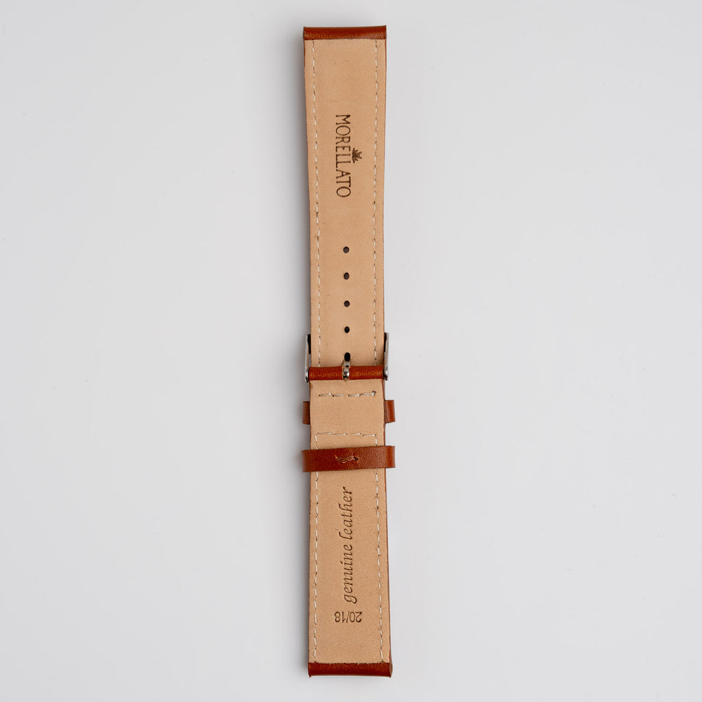 Grafic XL Tan Watch Strap, underside showing the lining