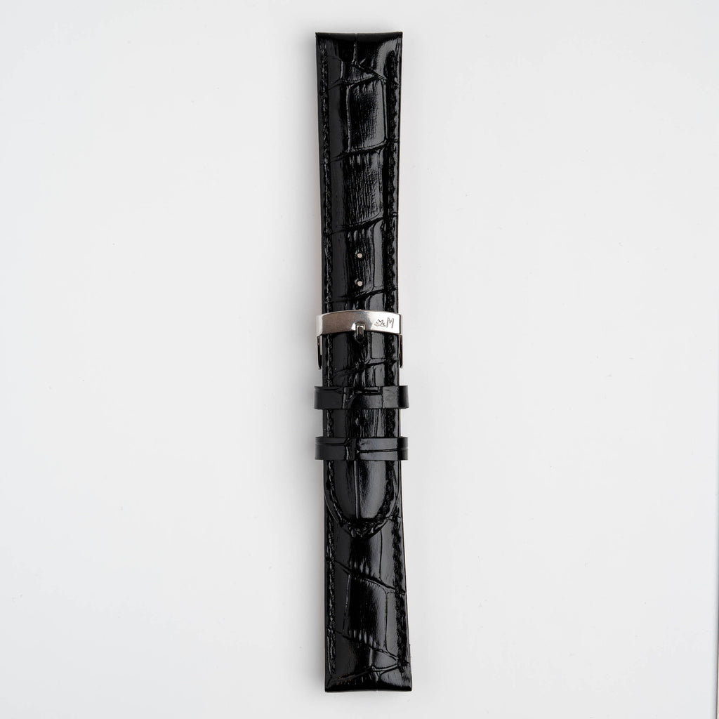 Samba Alligator Grain Black Watch Strap, alternative view