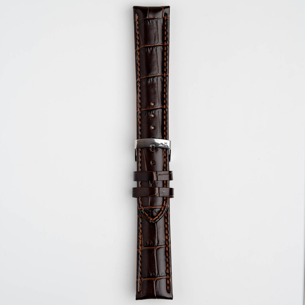 Samba Alligator Grain Brown Watch Strap, alternative view