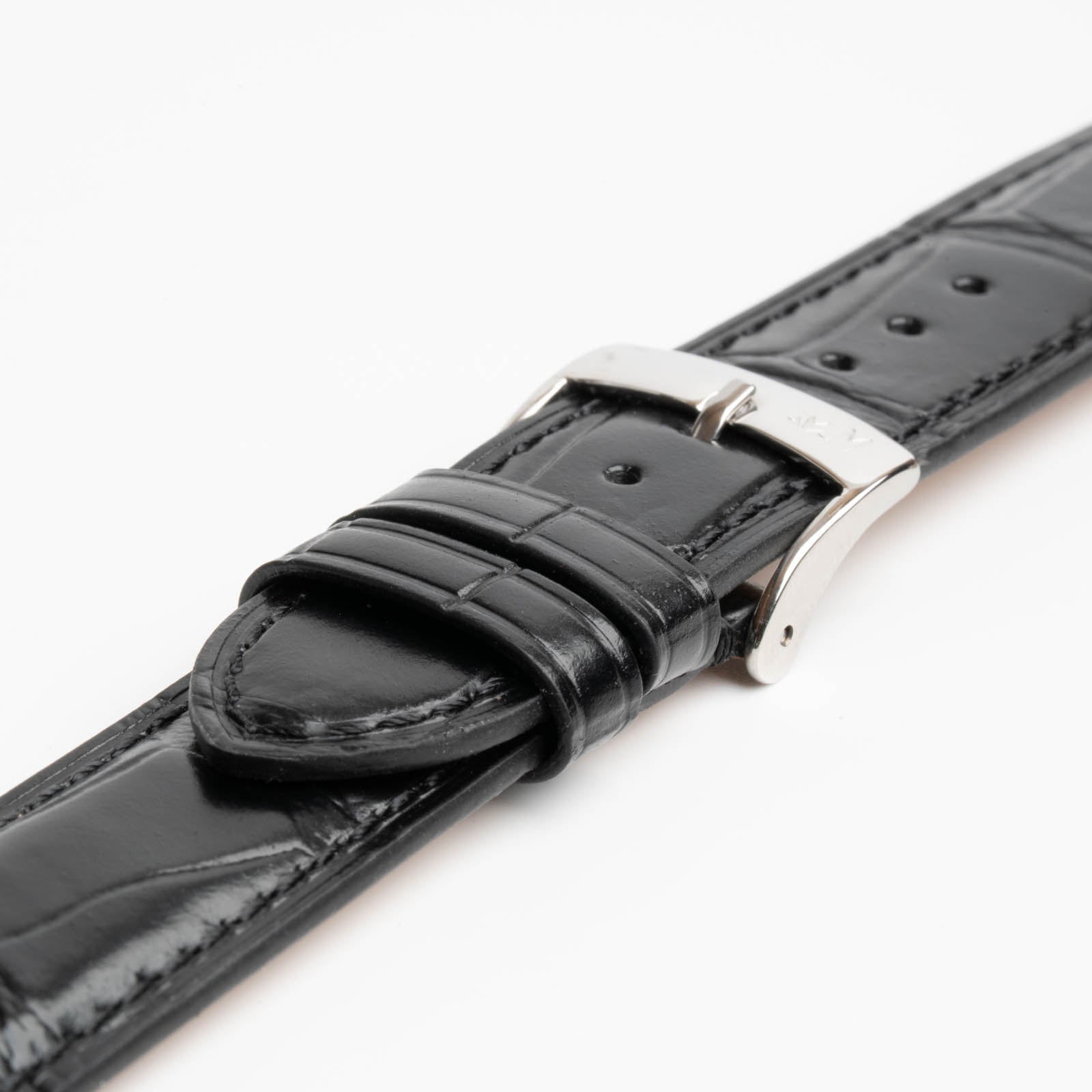 Tiepolo Alligator Grain Black Watch Strap