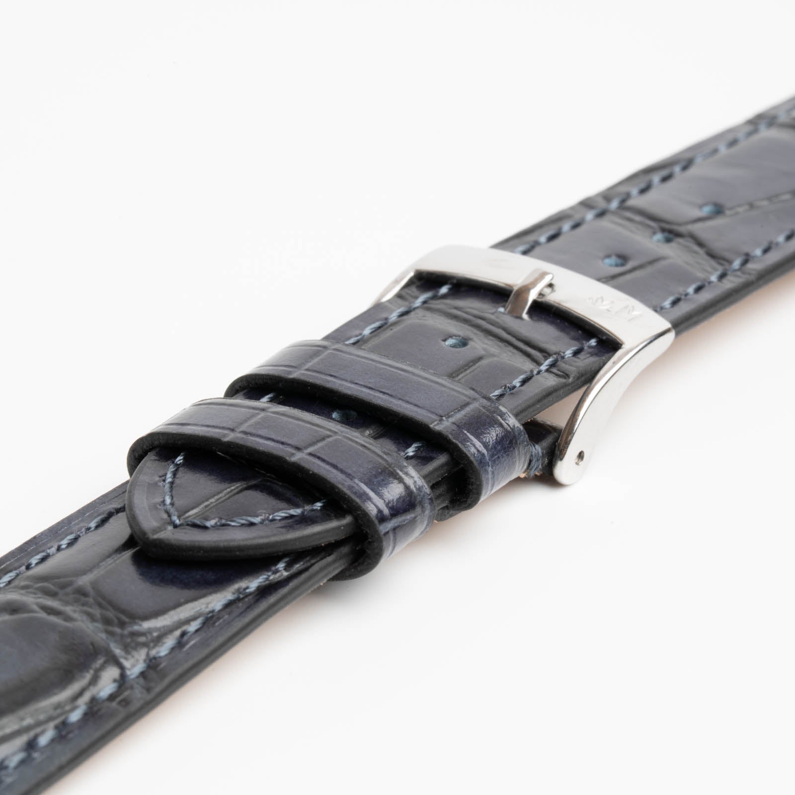 Tiepolo Alligator Grain Blue Watch Strap