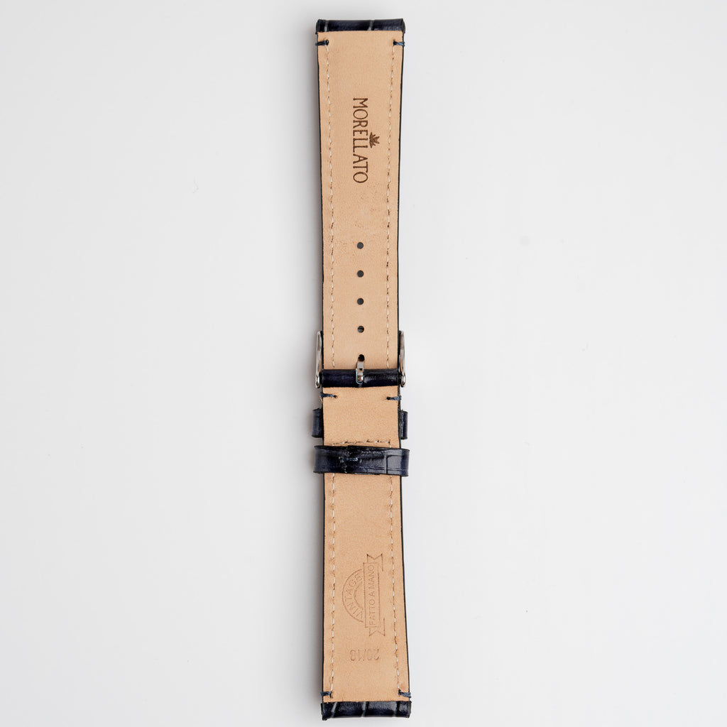 Tiepolo Alligator Grain Blue Watch Strap