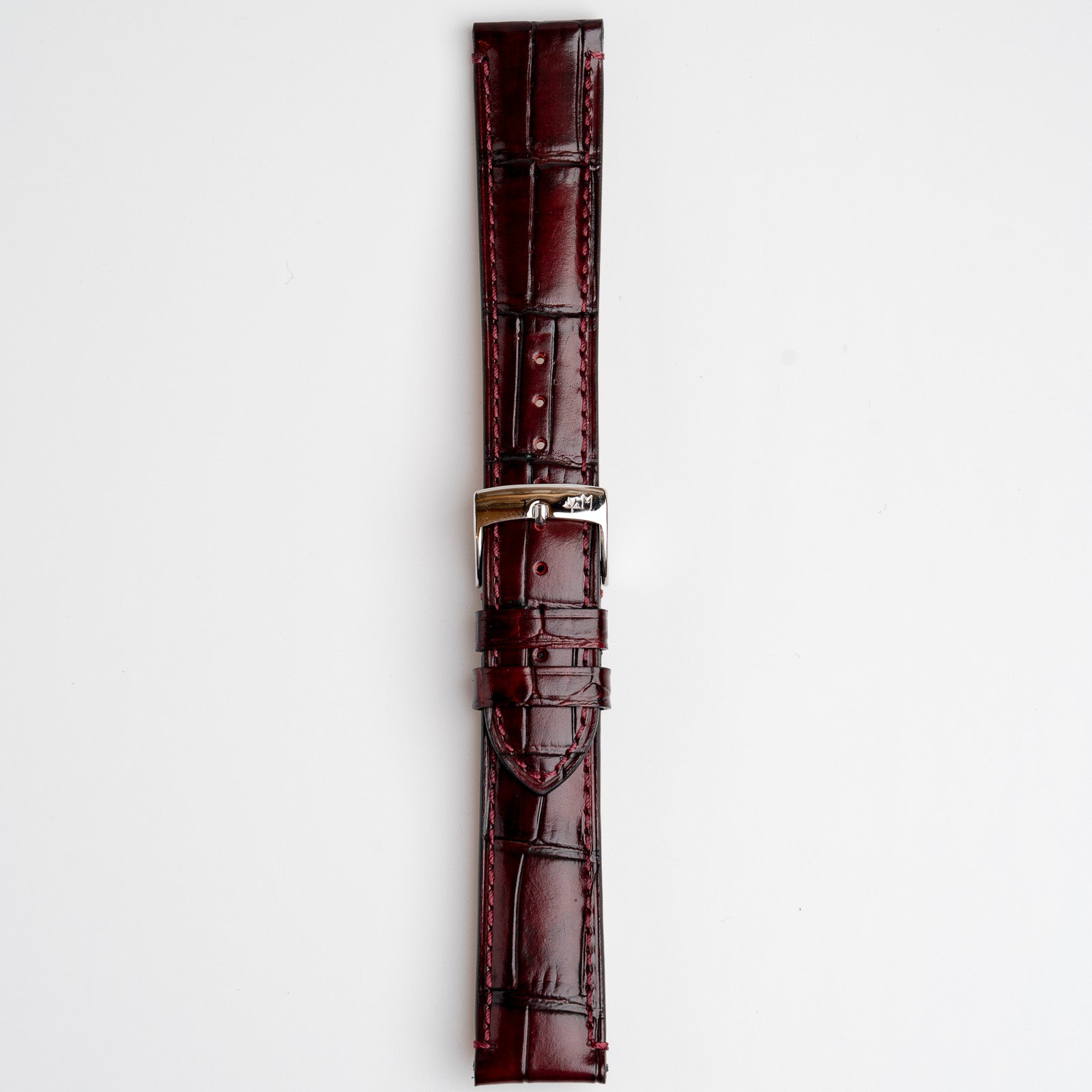 Tiepolo Alligator Grain Red Watch Strap