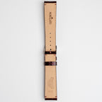 Tiepolo Alligator Grain Red Watch Strap, underside showing the lining