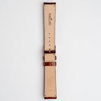 Tiepolo Alligator Grain Tan Watch Strap, underside showing the lining