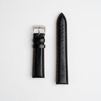 Violino Lizard Black Watch Strap, both pieces laid flat