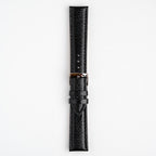 Violino Lizard Black Watch Strap, buckled up, front view