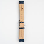 Violino Lizard Blue Watch Strap, underside showing the lining