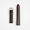 Violino Lizard Brown Watch Strap, both pieces laid flat