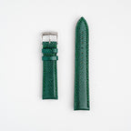 Violino Lizard Green Watch Strap, both pieces laid flat