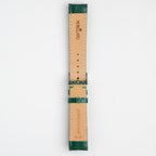 Violino Lizard Green Watch Strap, underside showing the lining